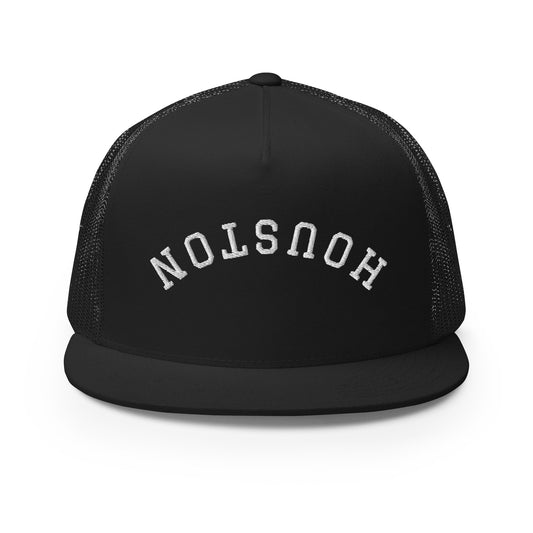 Houston Upside Down Arch High 5 Panel A-Frame Snapback Trucker Hat