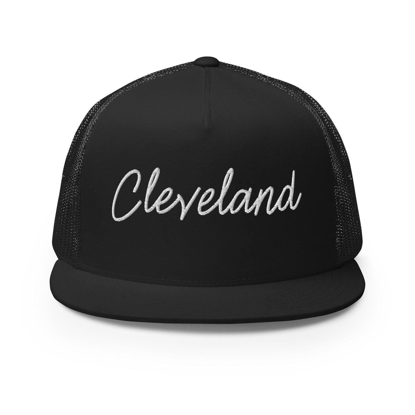 Cleveland Retro Script High 5 Panel A-Frame Snapback Trucker Hat