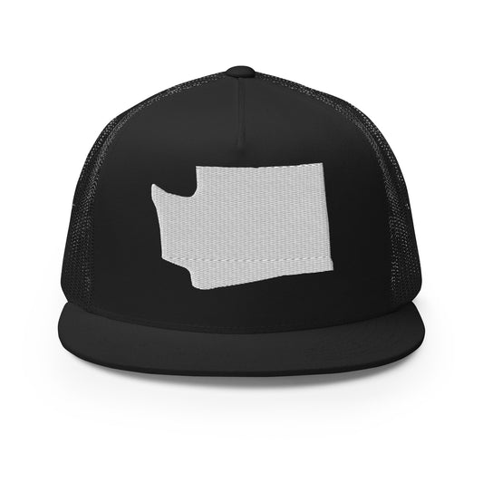 Washington State Silhouette High 5 Panel A-Frame Snapback Trucker Hat