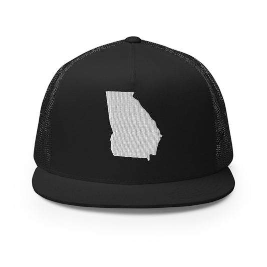 Georgia State Silhouette High 5 Panel A-Frame Snapback Trucker Hat