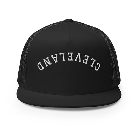 Cleveland Upside Down Arch High 5 Panel A-Frame Snapback Trucker Hat