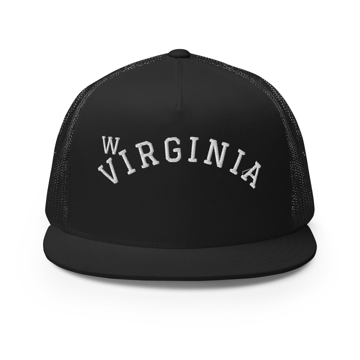 West Virginia Arch High 5 Panel A-Frame Snapback Trucker Hat