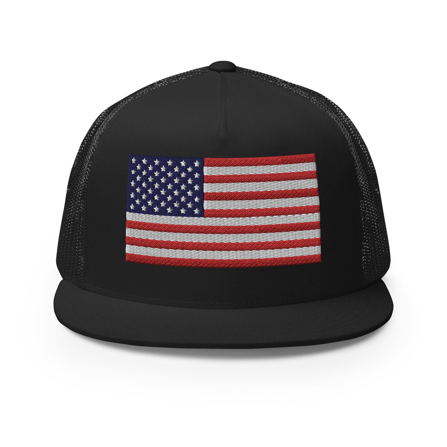 United States USA Flag High 5 Panel A-Frame Snapback Trucker Hat