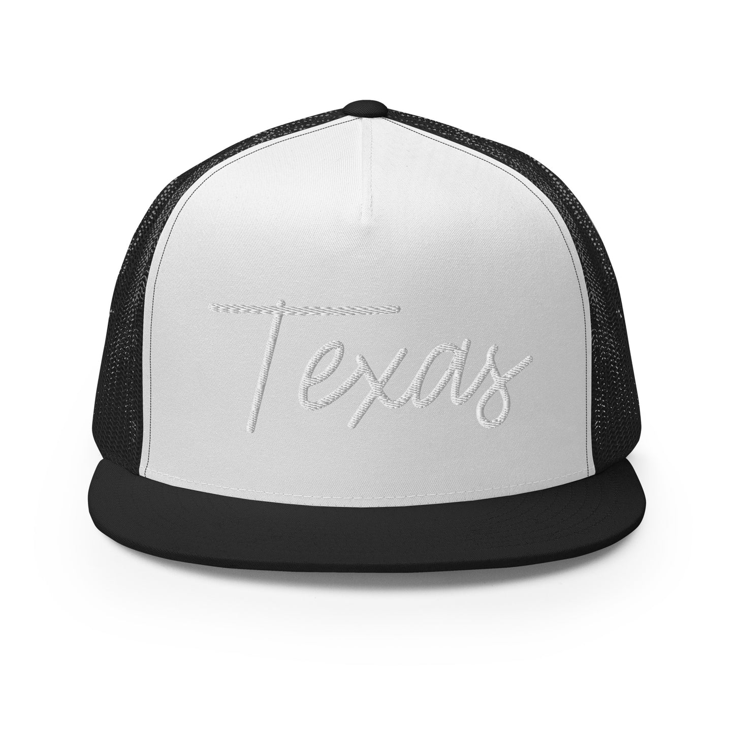 Texas Retro Script High 5 Panel A-Frame Snapback Trucker Hat