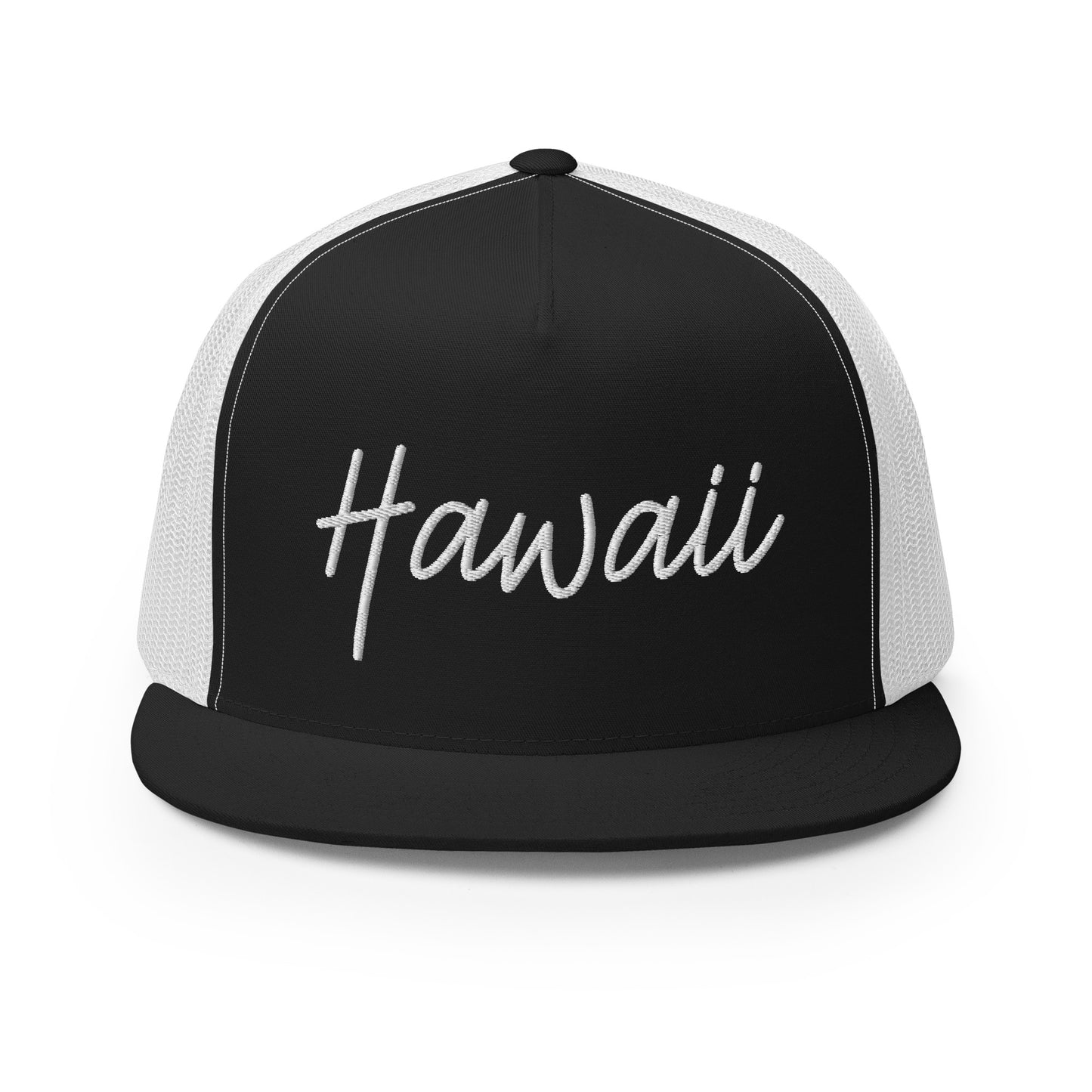 Hawaii Retro Script High 5 Panel A-Frame Snapback Trucker Hat