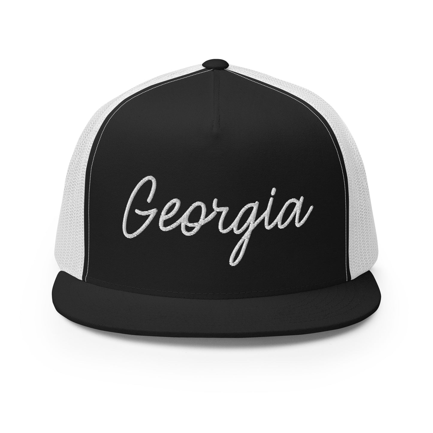 Georgia Retro Script High 5 Panel A-Frame Snapback Trucker Hat