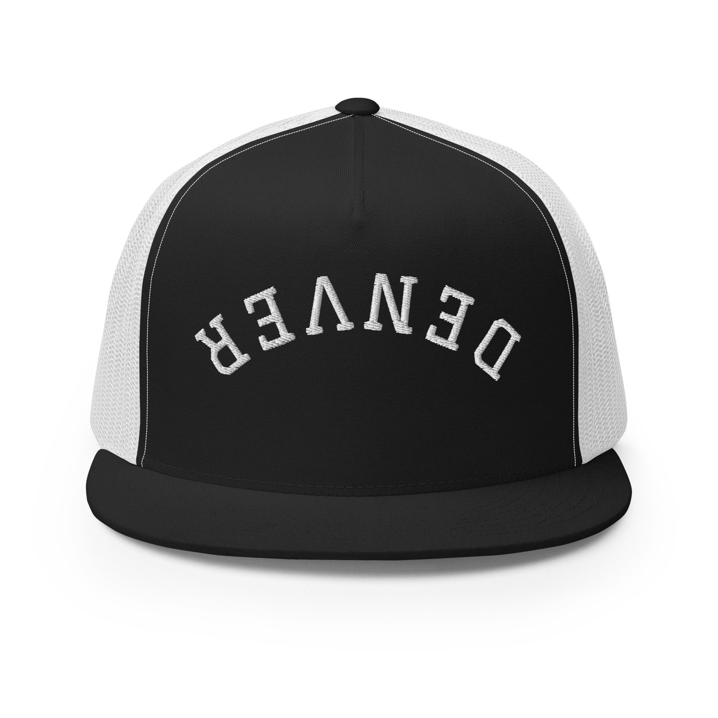 Denver Upside Down Arch High 5 Panel A-Frame Snapback Trucker Hat