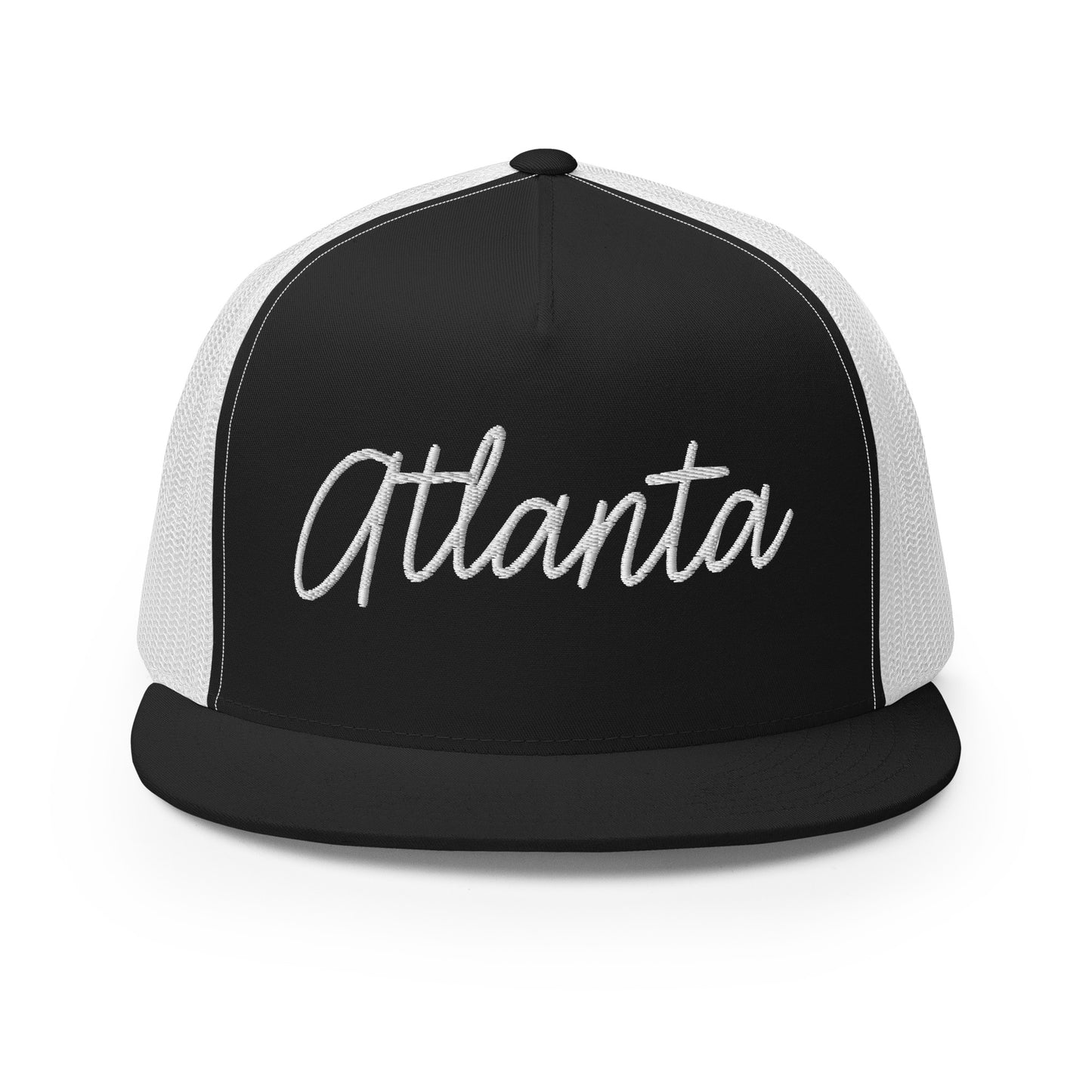Atlanta Retro Script High 5 Panel A-Frame Snapback Trucker Hat
