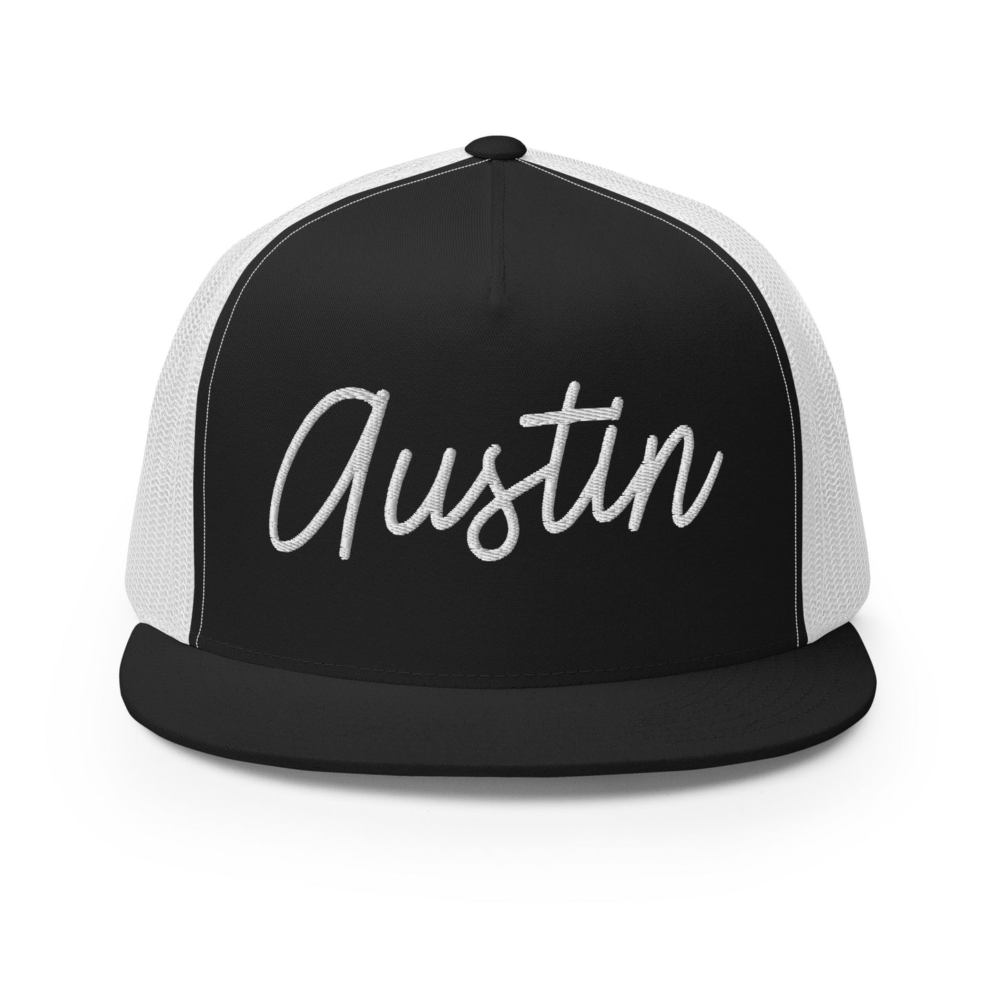 Austin Retro Script High 5 Panel A-Frame Snapback Trucker Hat