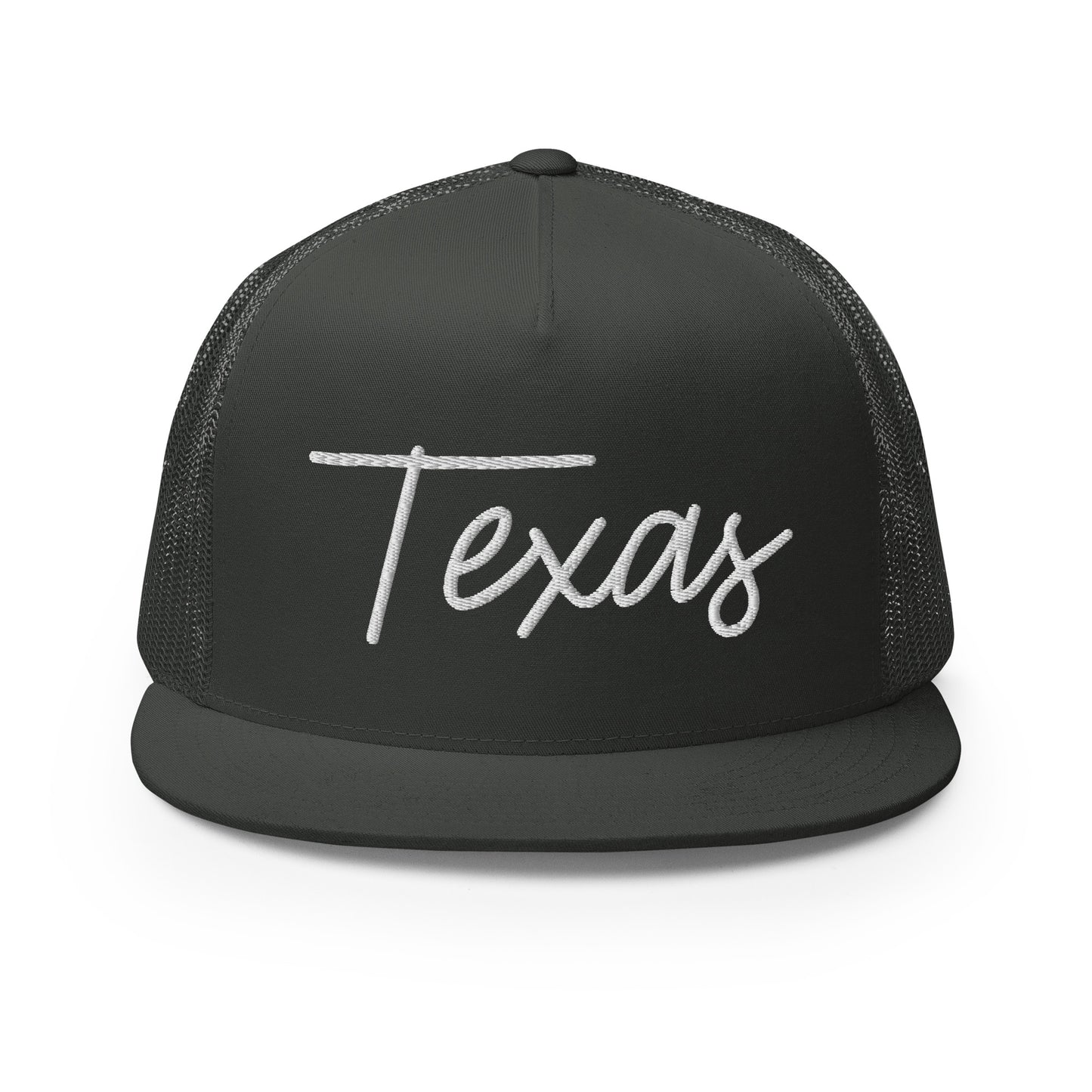 Texas Retro Script High 5 Panel A-Frame Snapback Trucker Hat