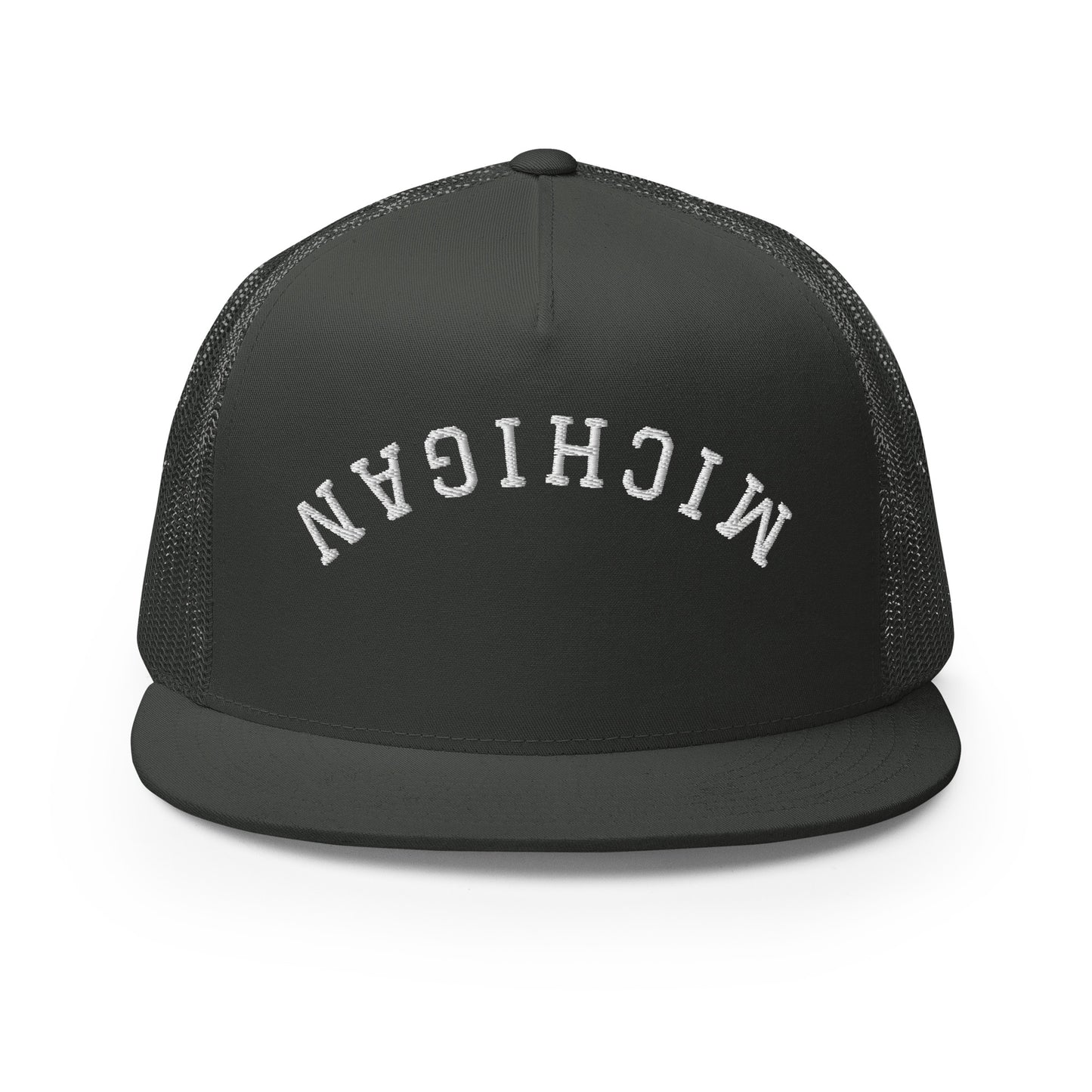 Michigan Upside Down Arch High 5 Panel A-Frame Snapback Trucker Hat