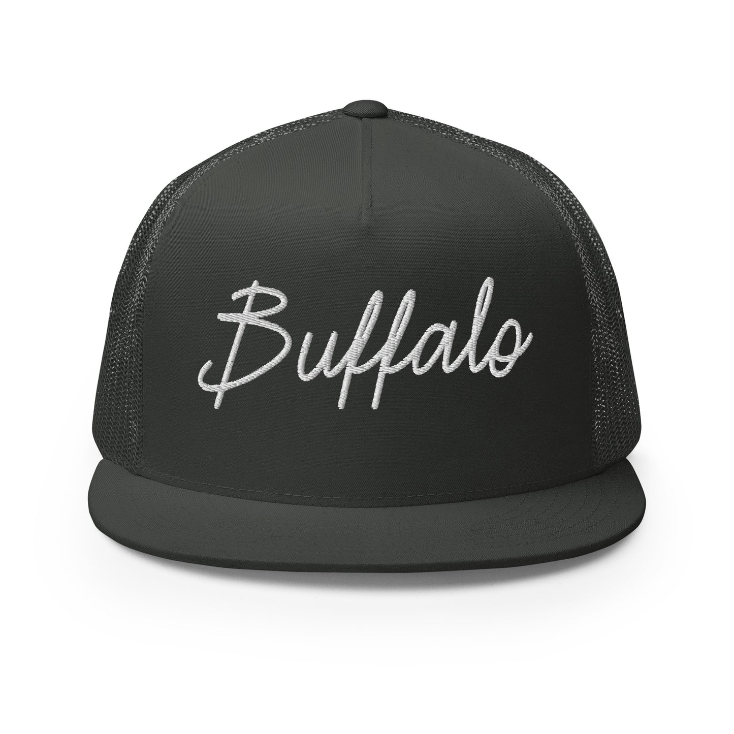 Buffalo Retro Script High 5 Panel A-Frame Snapback Trucker Hat