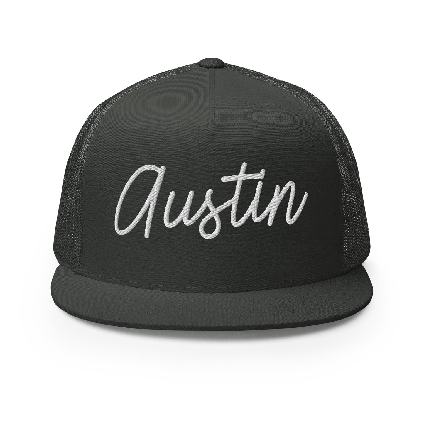 Austin Retro Script High 5 Panel A-Frame Snapback Trucker Hat