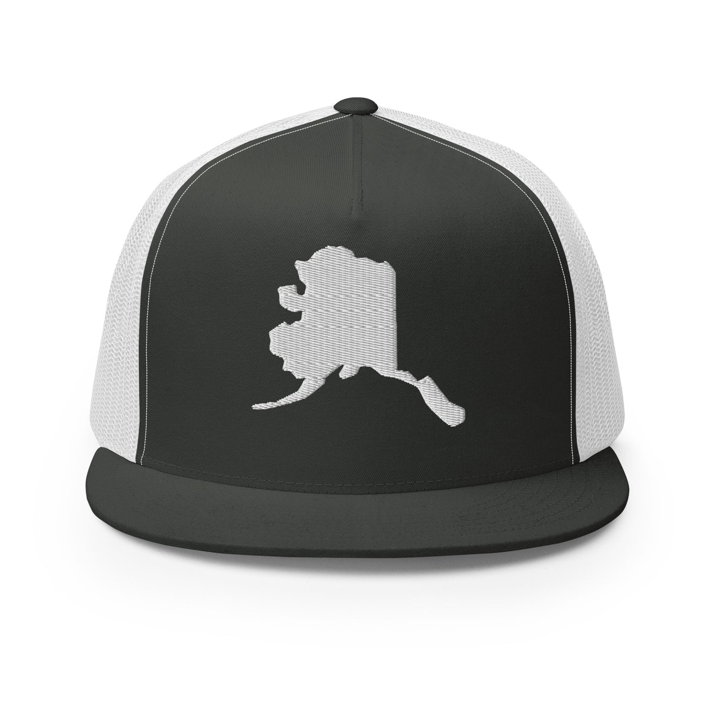 Alaska State Silhouette High 5 Panel A-Frame Snapback Trucker Hat