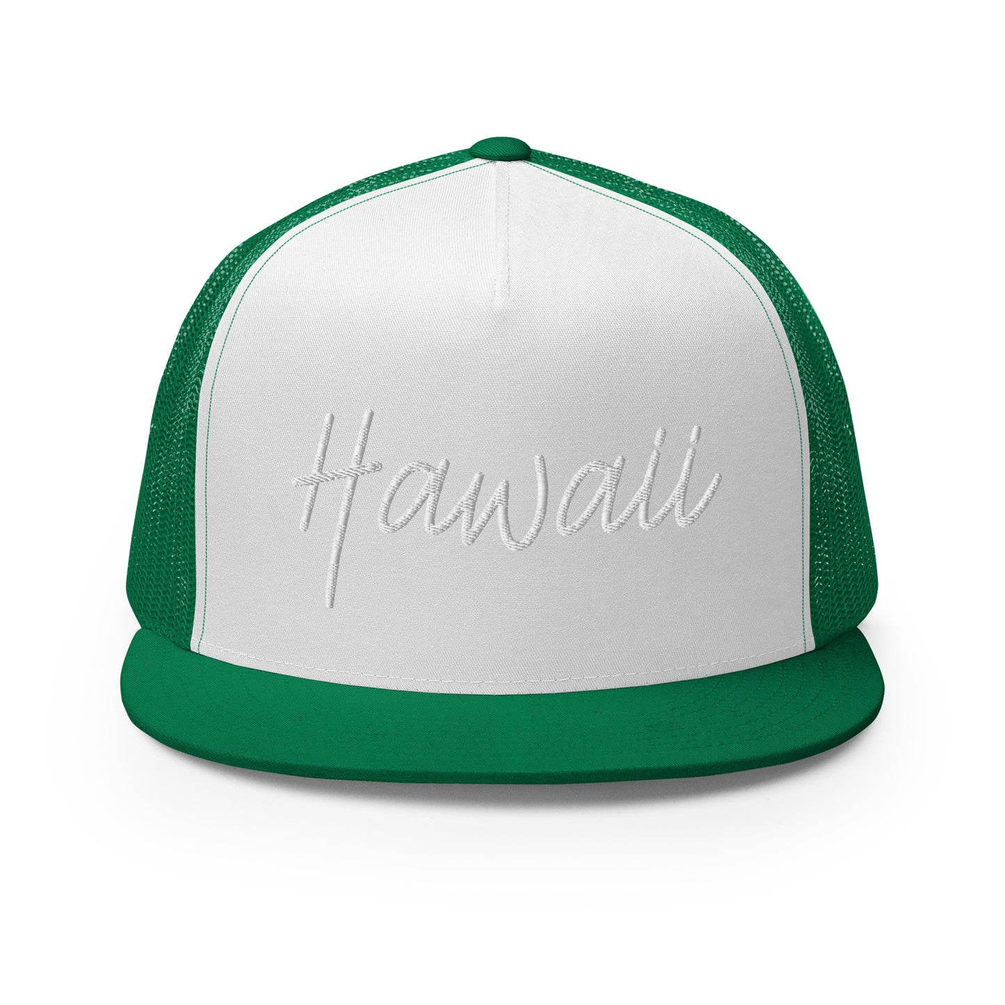 Hawaii Retro Script High 5 Panel A-Frame Snapback Trucker Hat