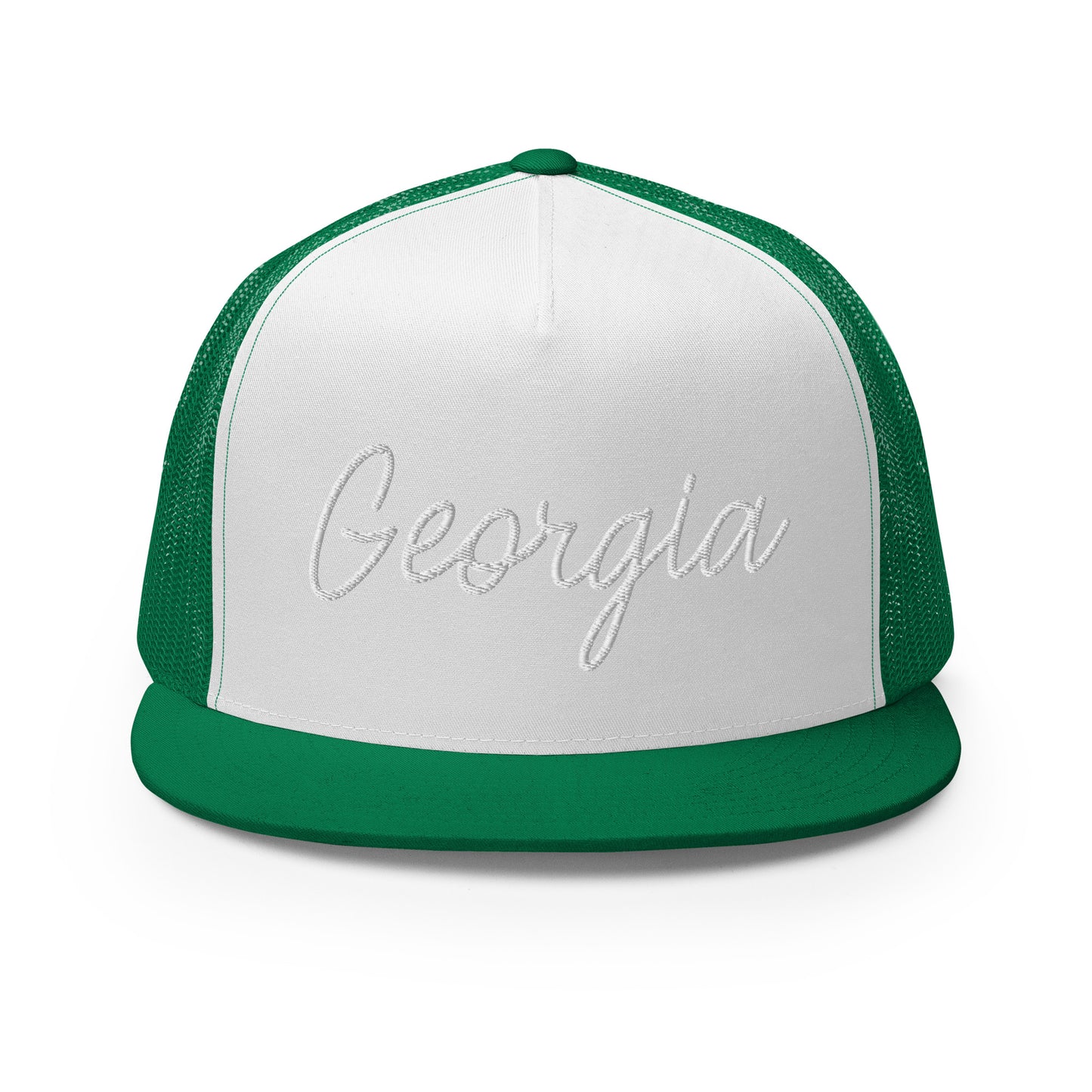 Georgia Retro Script High 5 Panel A-Frame Snapback Trucker Hat