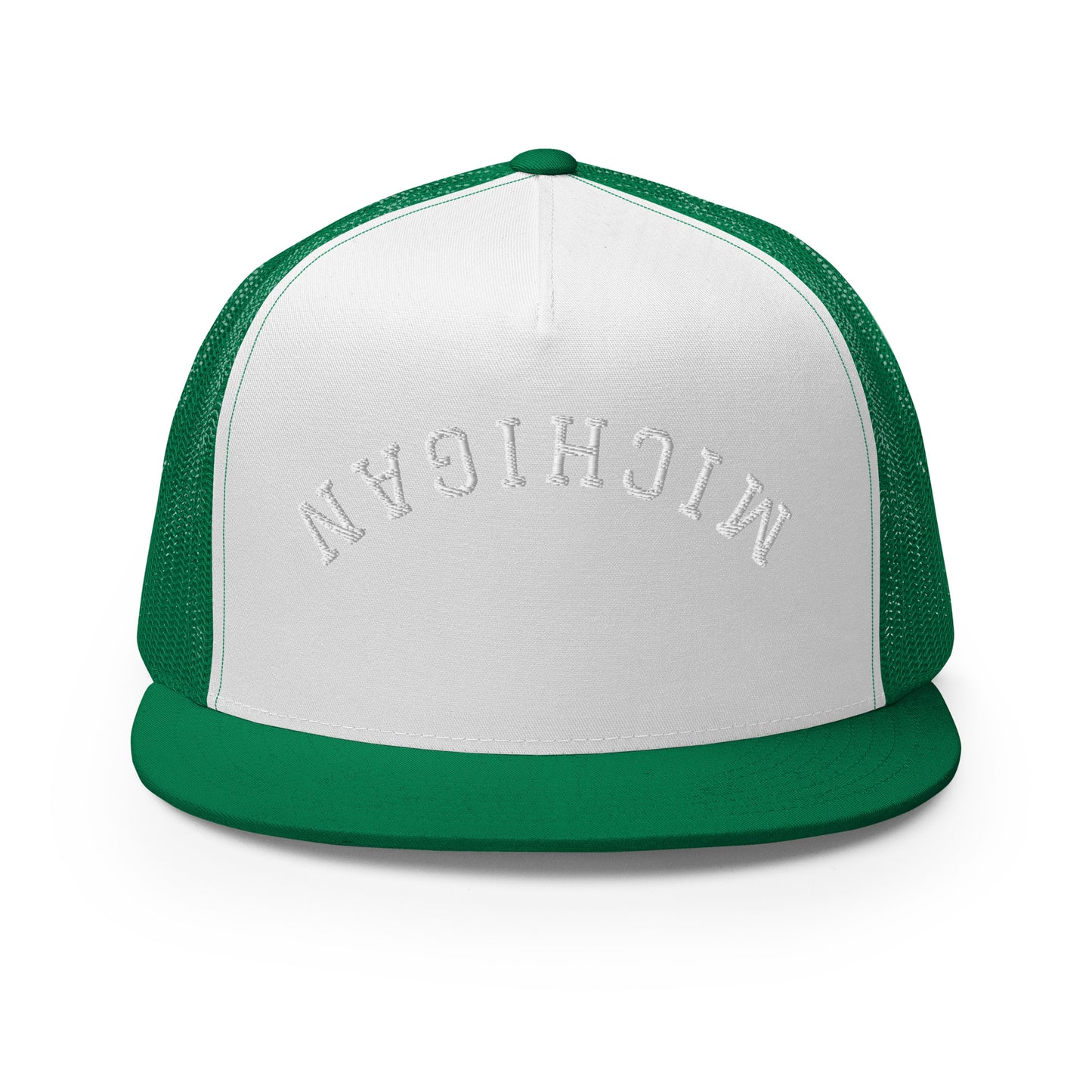 Michigan Upside Down Arch High 5 Panel A-Frame Snapback Trucker Hat