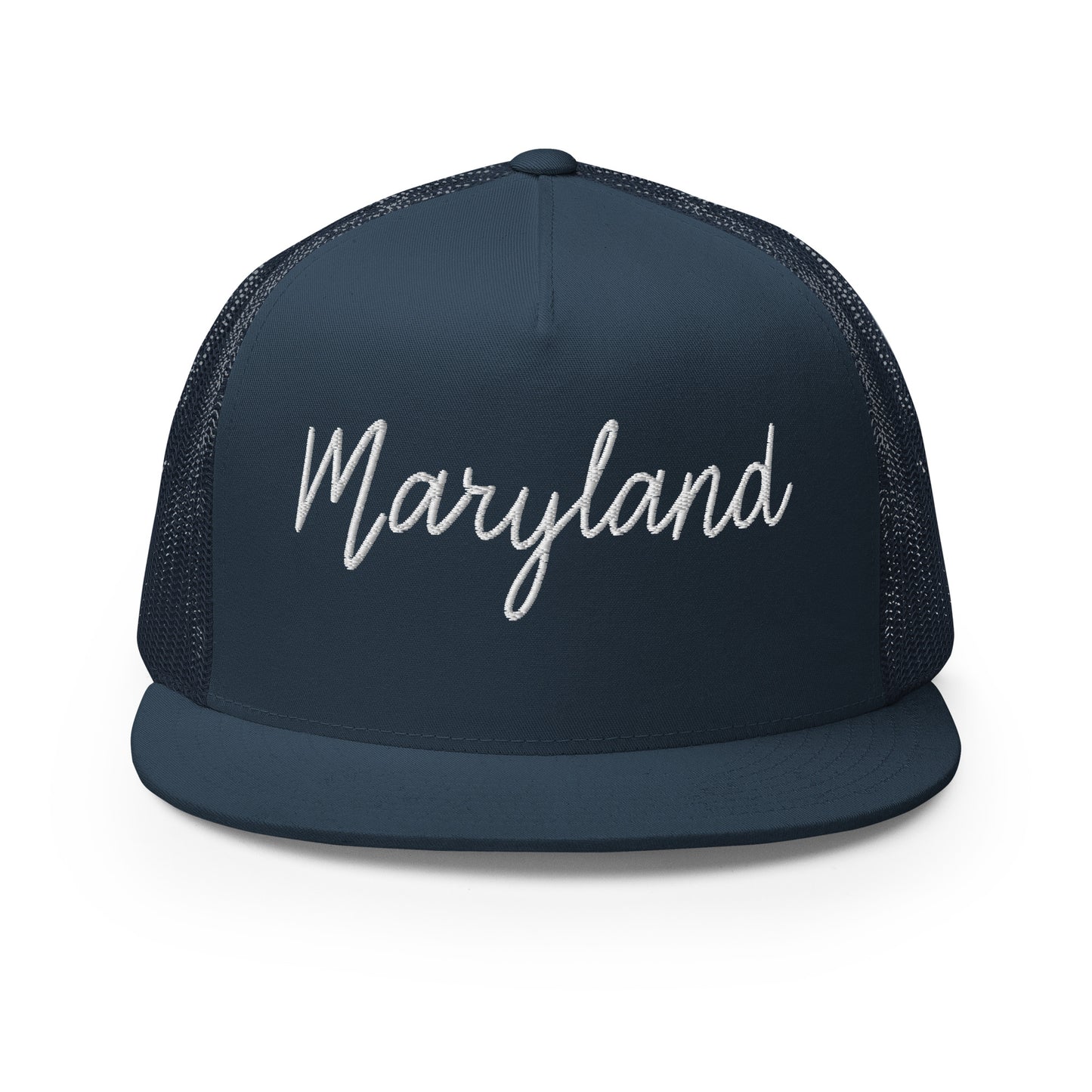 Maryland Retro Script High 5 Panel A-Frame Snapback Trucker Hat