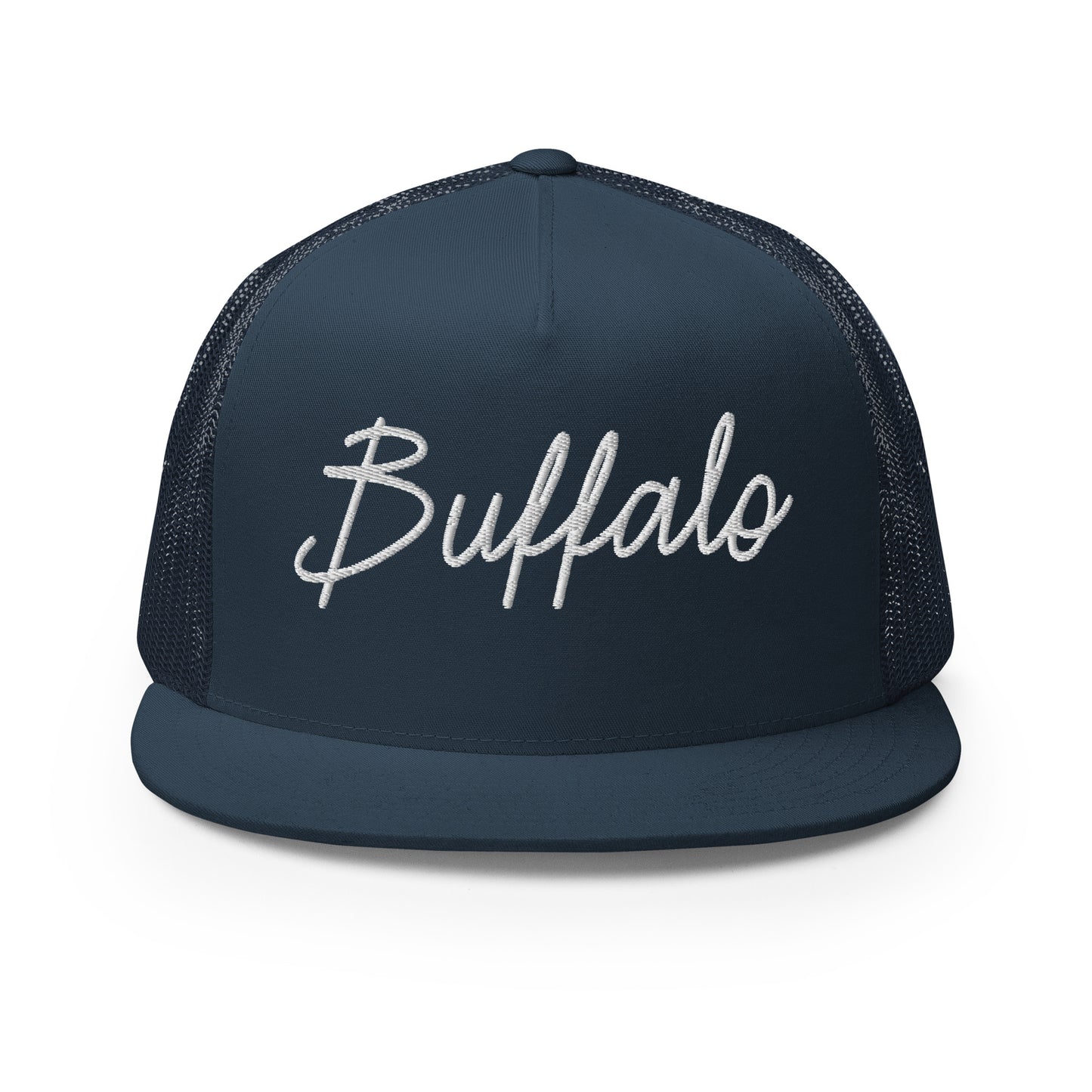 Buffalo Retro Script High 5 Panel A-Frame Snapback Trucker Hat