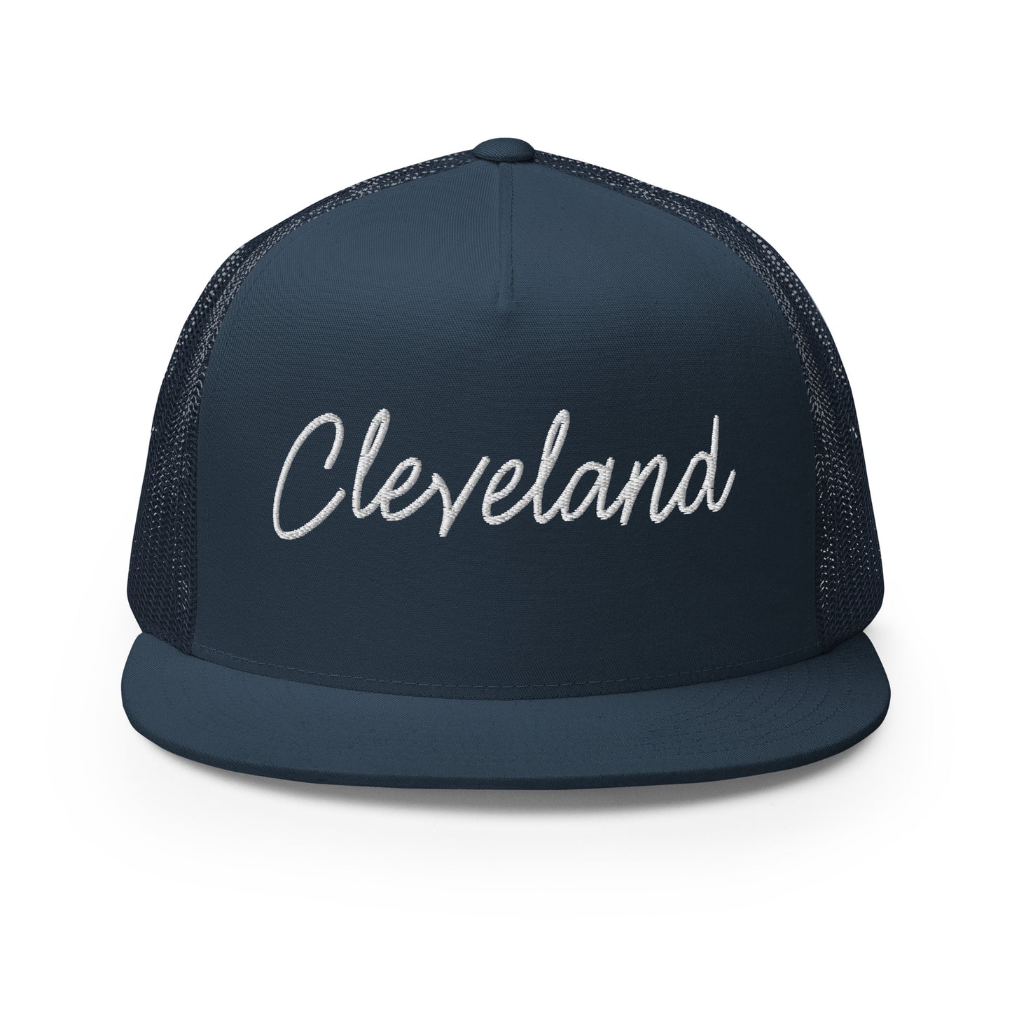 Cleveland Retro Script High 5 Panel A-Frame Snapback Trucker Hat