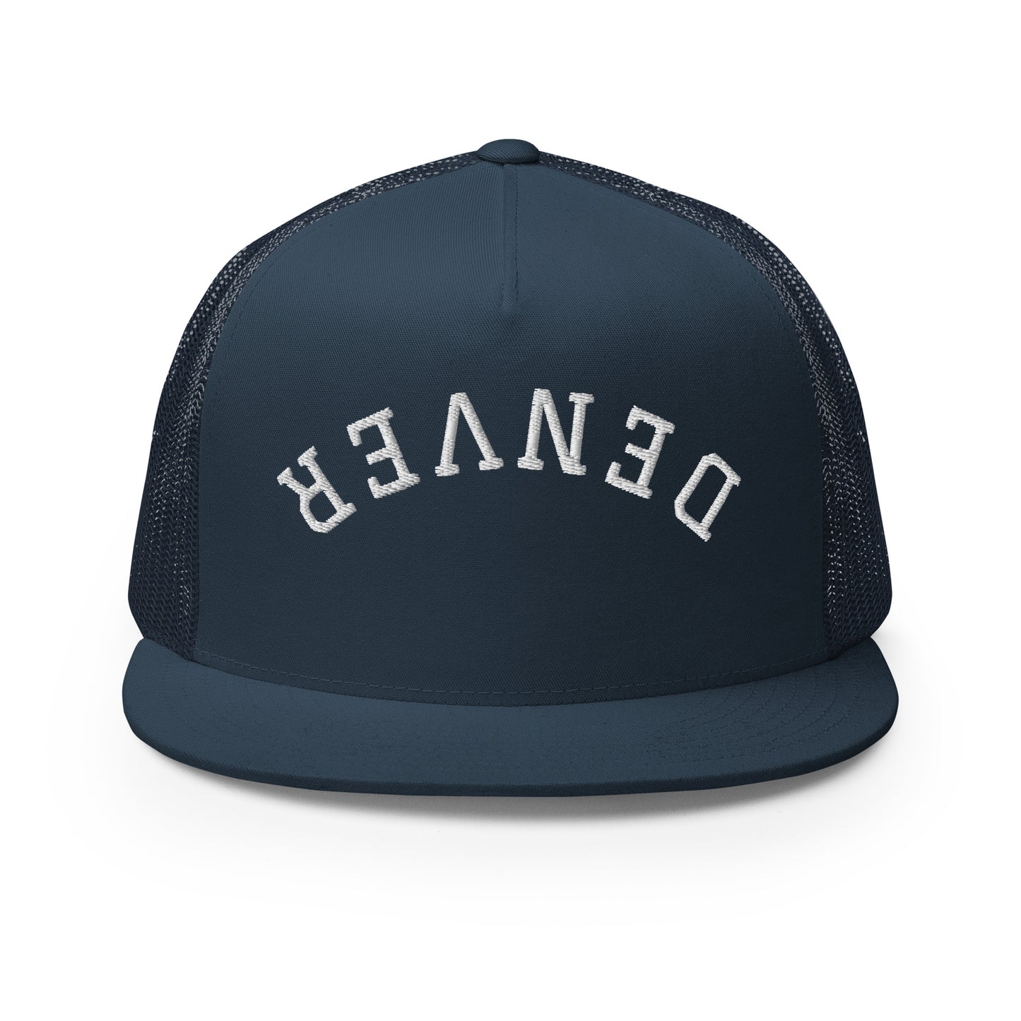 Denver Upside Down Arch High 5 Panel A-Frame Snapback Trucker Hat