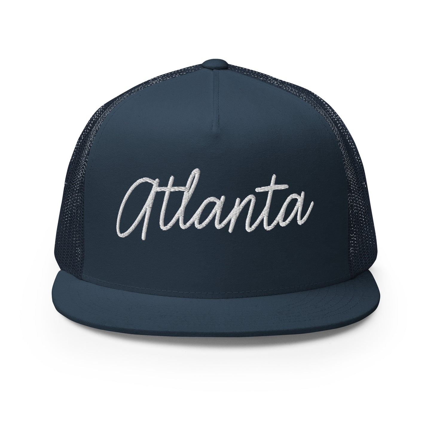 Atlanta Retro Script High 5 Panel A-Frame Snapback Trucker Hat