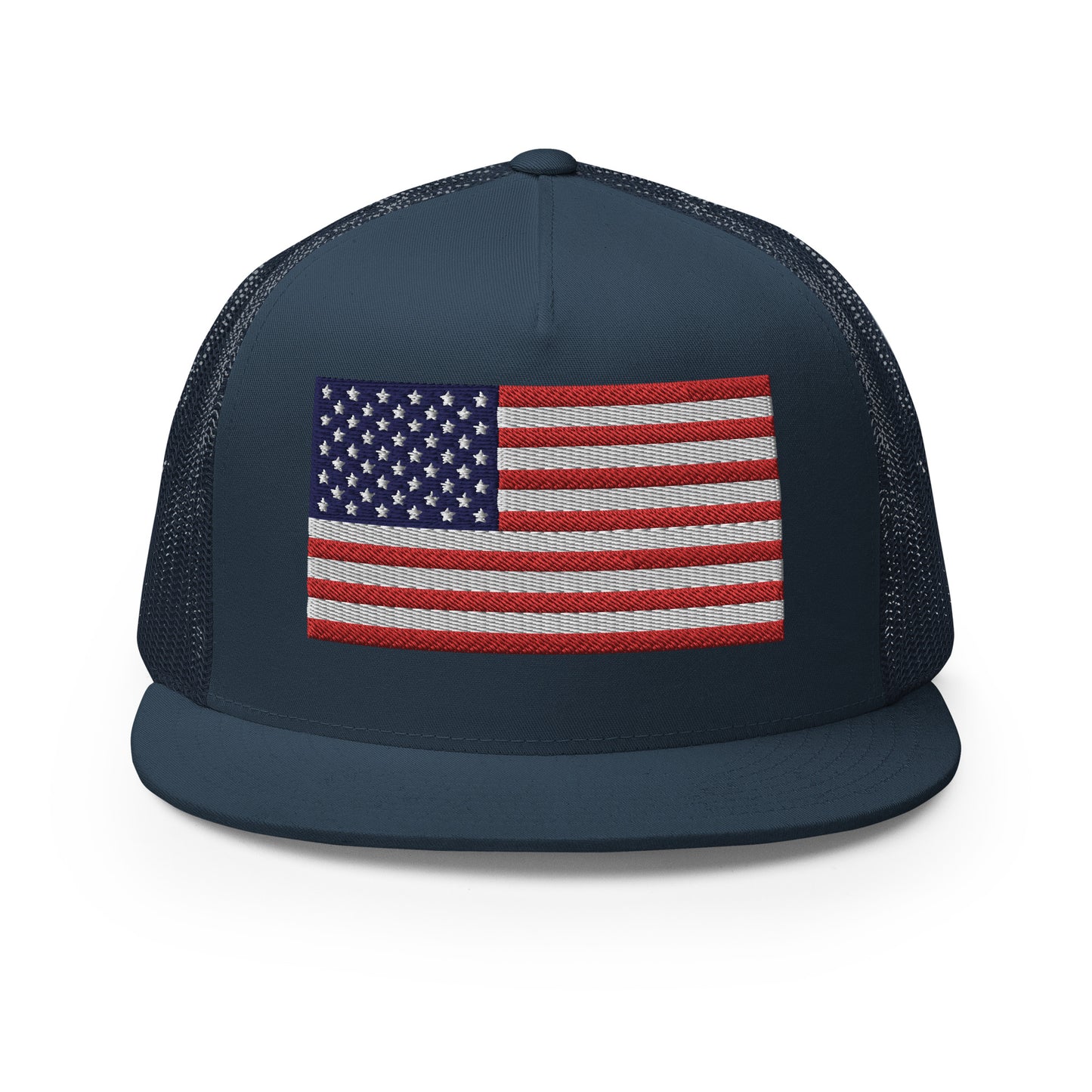 United States USA Flag High 5 Panel A-Frame Snapback Trucker Hat