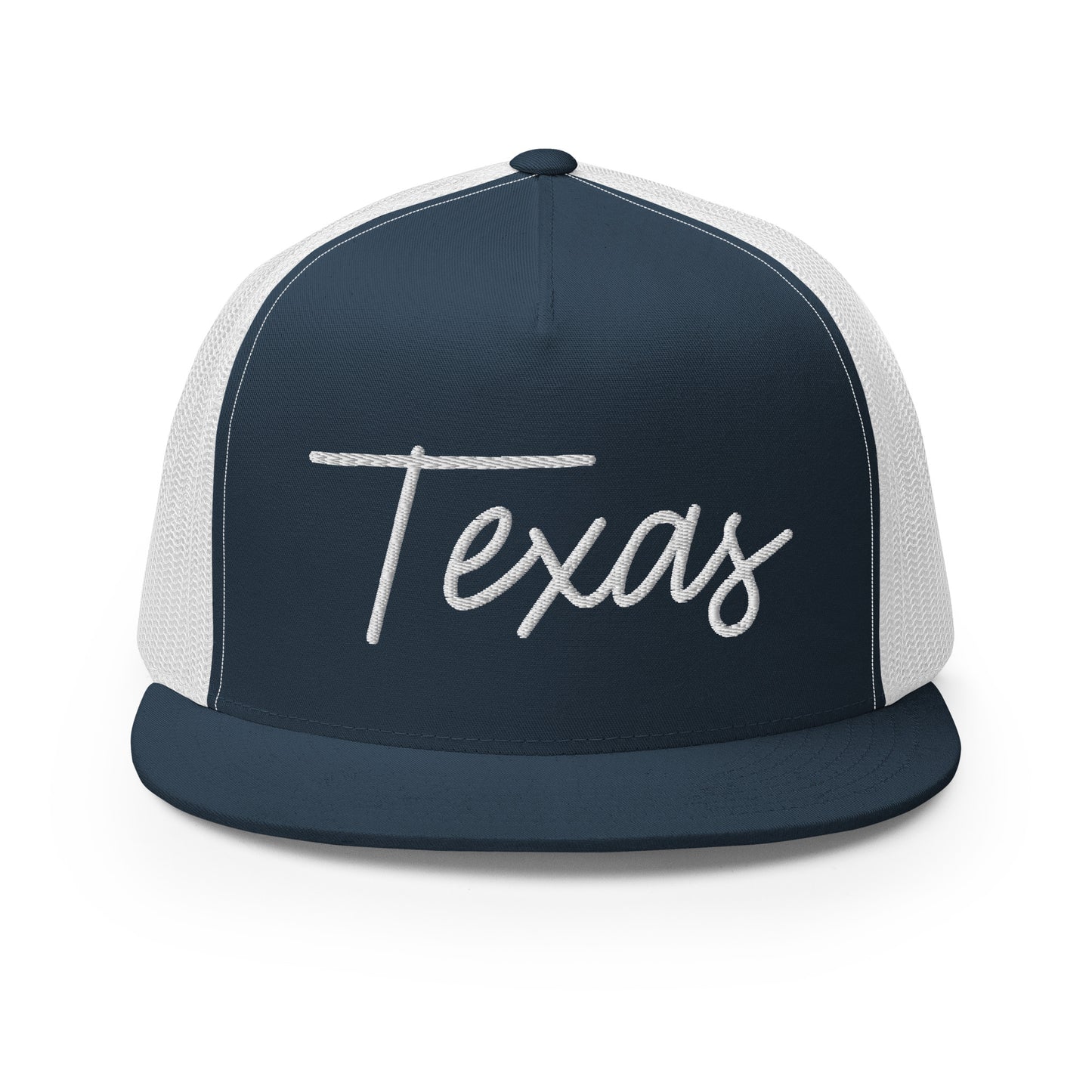 Texas Retro Script High 5 Panel A-Frame Snapback Trucker Hat