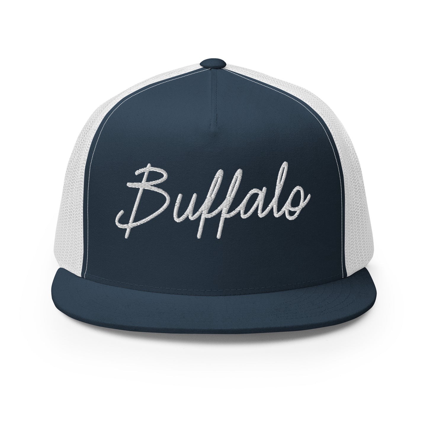 Buffalo Retro Script High 5 Panel A-Frame Snapback Trucker Hat