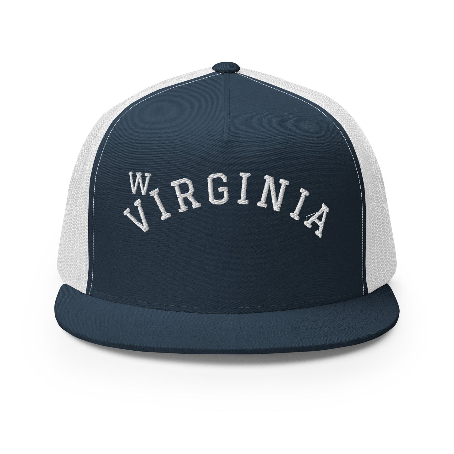 West Virginia Arch High 5 Panel A-Frame Snapback Trucker Hat