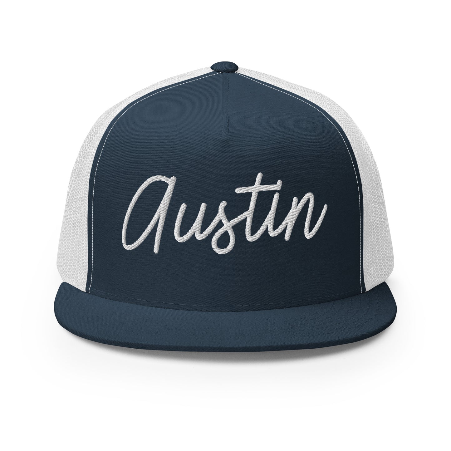 Austin Retro Script High 5 Panel A-Frame Snapback Trucker Hat