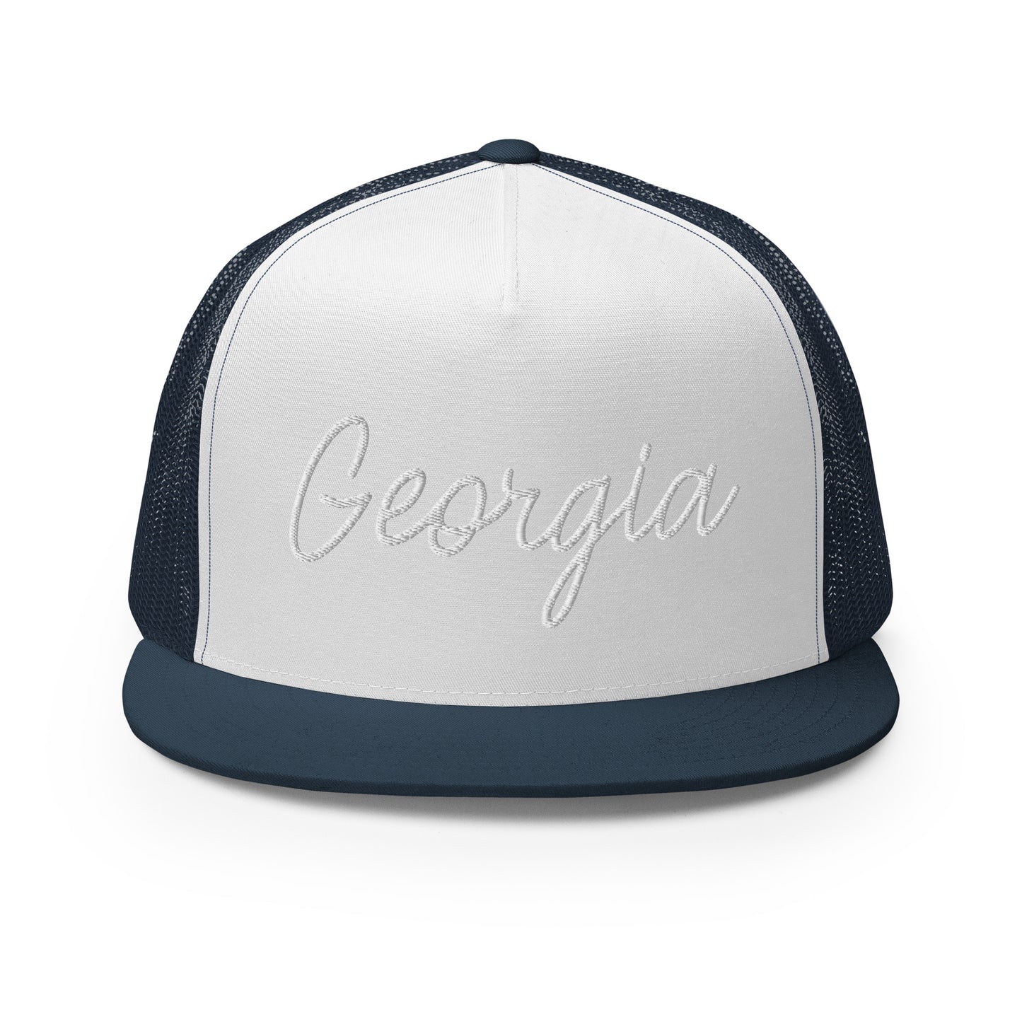 Georgia Retro Script High 5 Panel A-Frame Snapback Trucker Hat