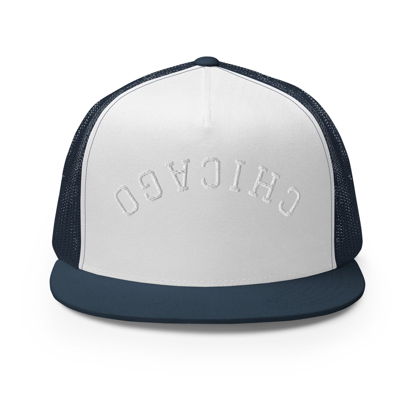 Chicago Upside Down Arch High 5 Panel A-Frame Snapback Trucker Hat
