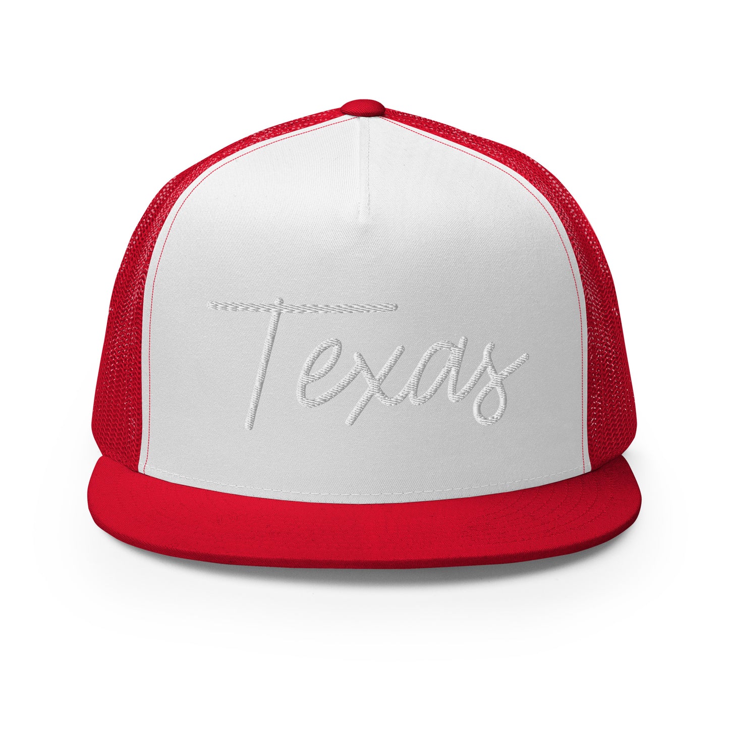 Texas Retro Script High 5 Panel A-Frame Snapback Trucker Hat