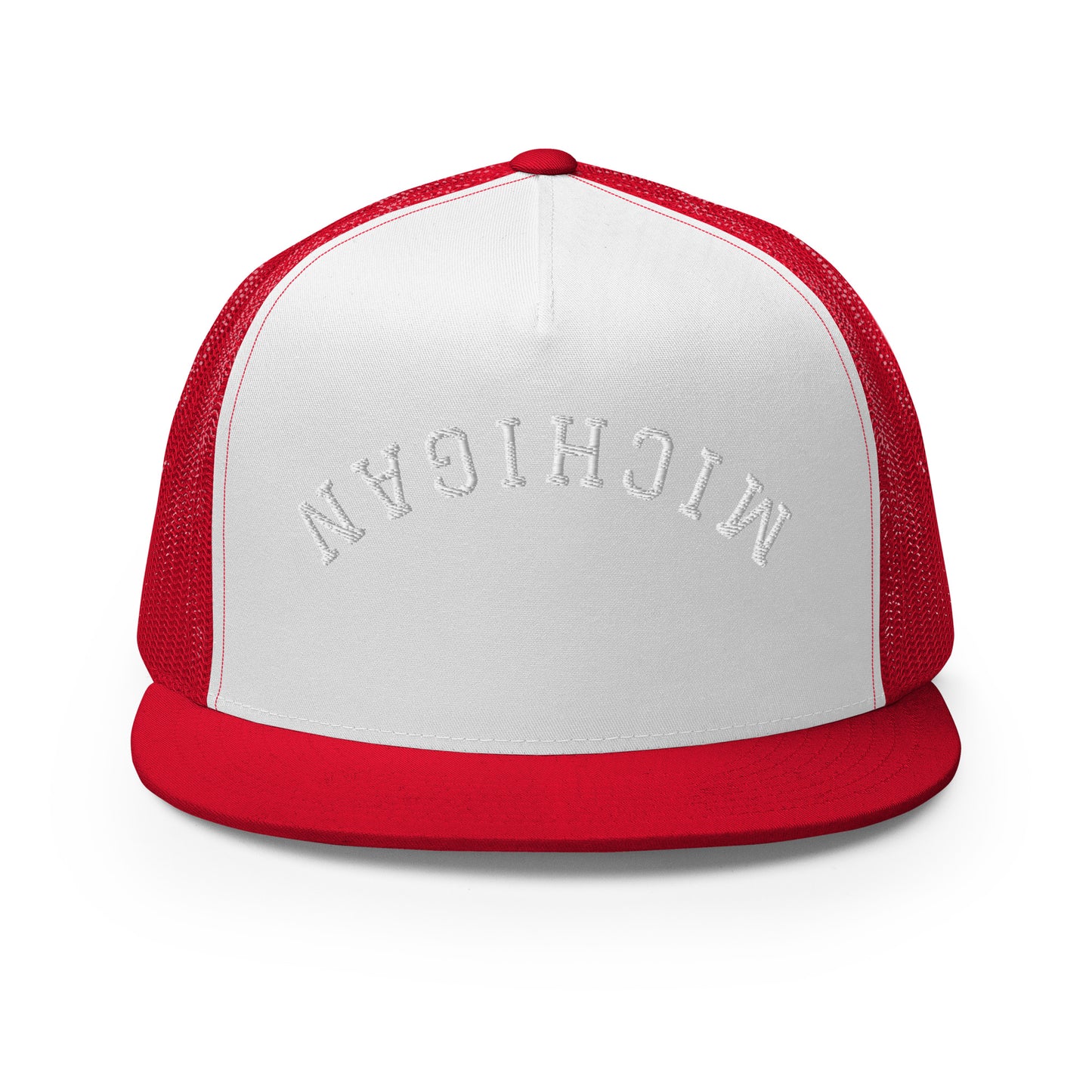 Michigan Upside Down Arch High 5 Panel A-Frame Snapback Trucker Hat