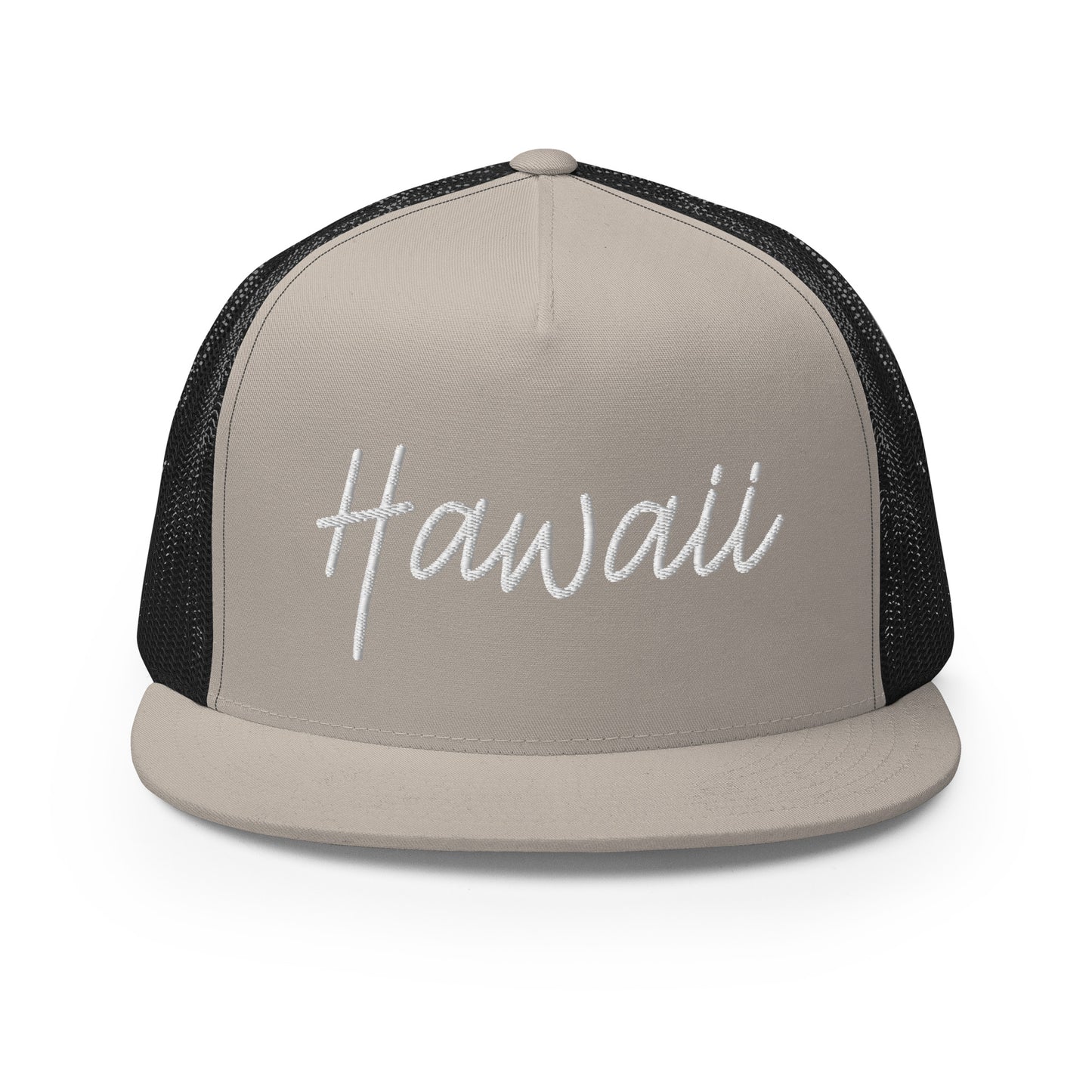 Hawaii Retro Script High 5 Panel A-Frame Snapback Trucker Hat