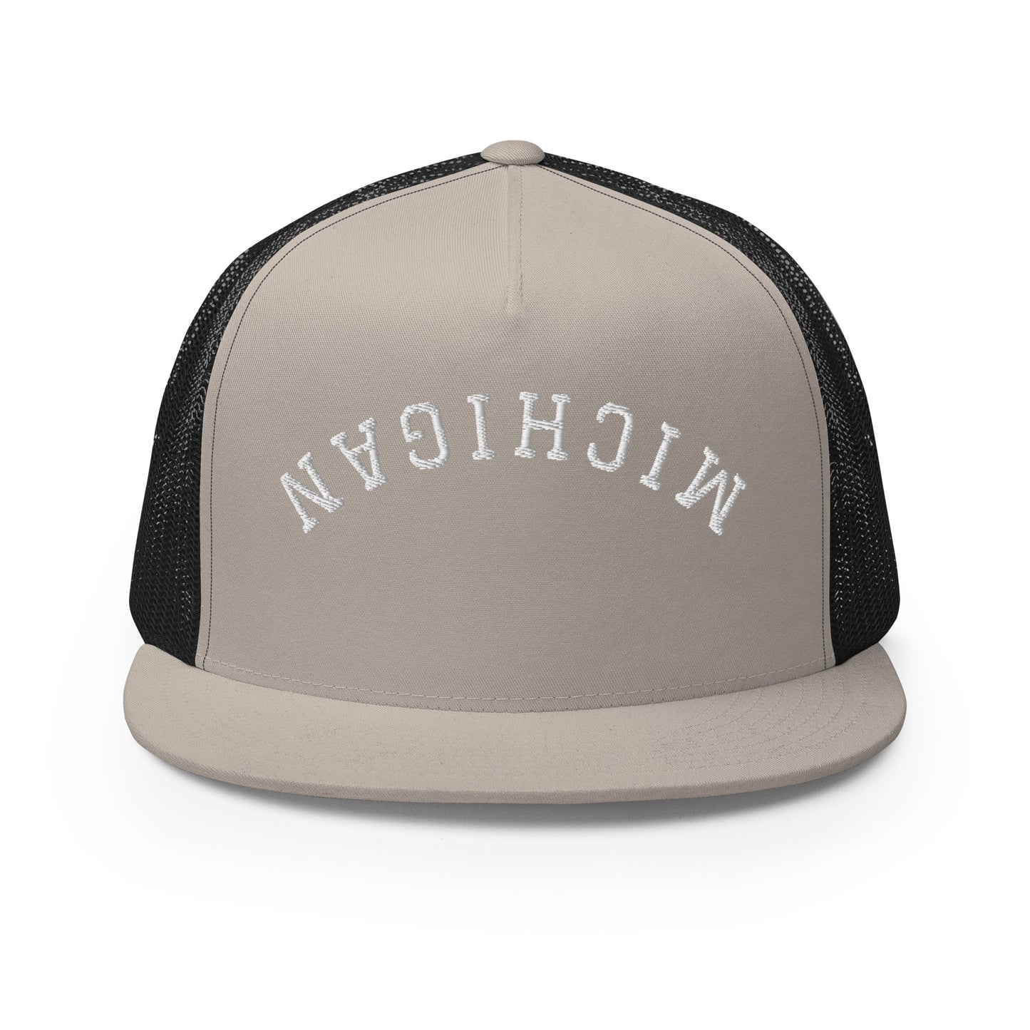 Michigan Upside Down Arch High 5 Panel A-Frame Snapback Trucker Hat