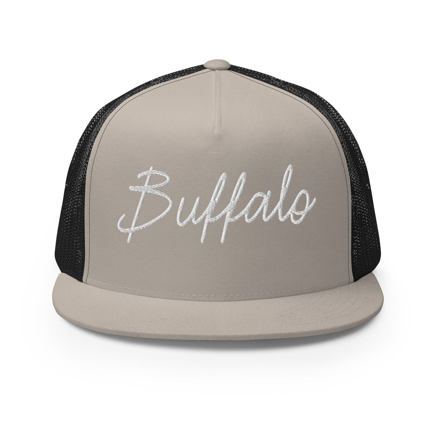 Buffalo Retro Script High 5 Panel A-Frame Snapback Trucker Hat