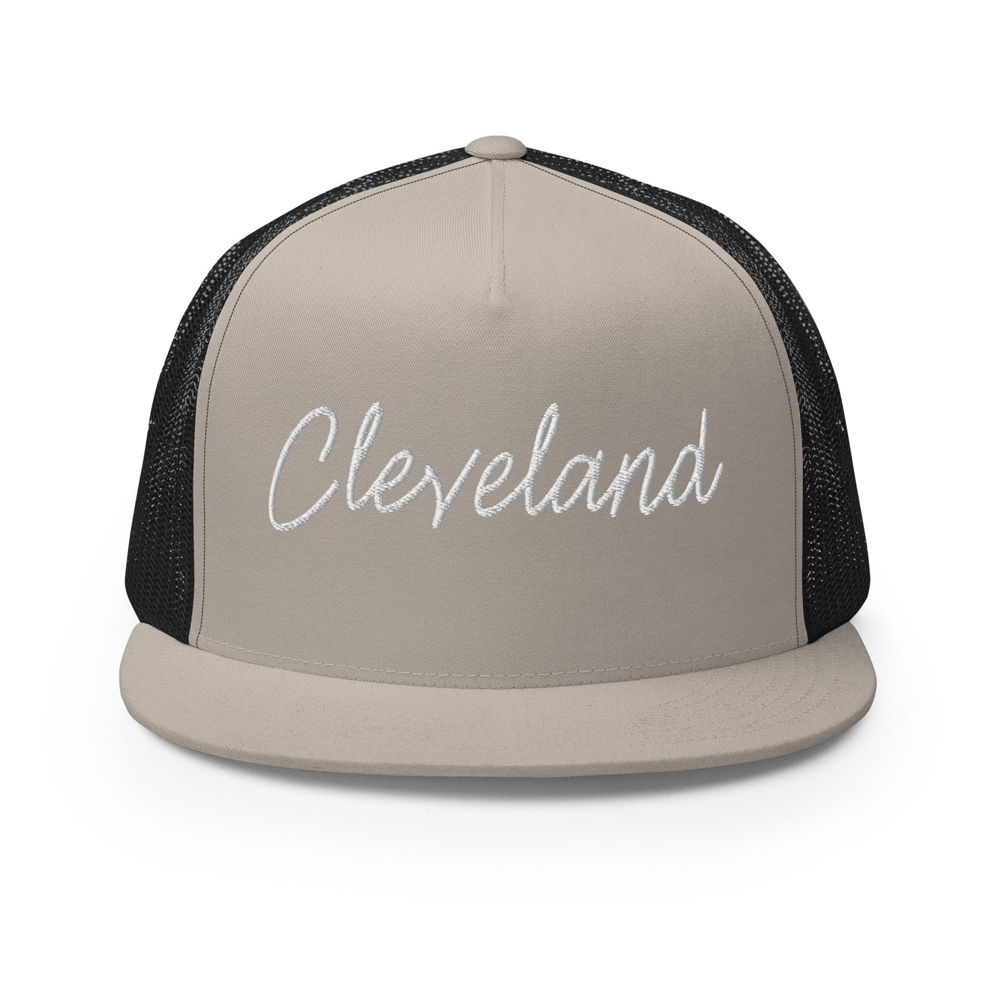 Cleveland Retro Script High 5 Panel A-Frame Snapback Trucker Hat