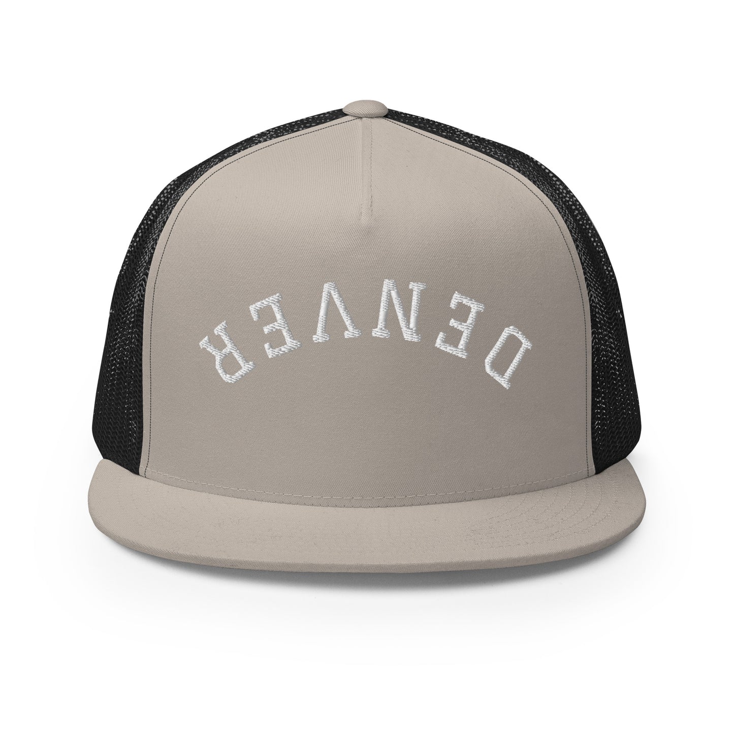 Denver Upside Down Arch High 5 Panel A-Frame Snapback Trucker Hat