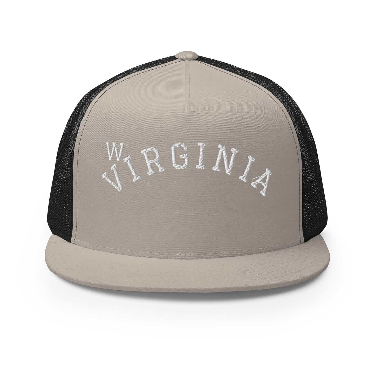 West Virginia Arch High 5 Panel A-Frame Snapback Trucker Hat