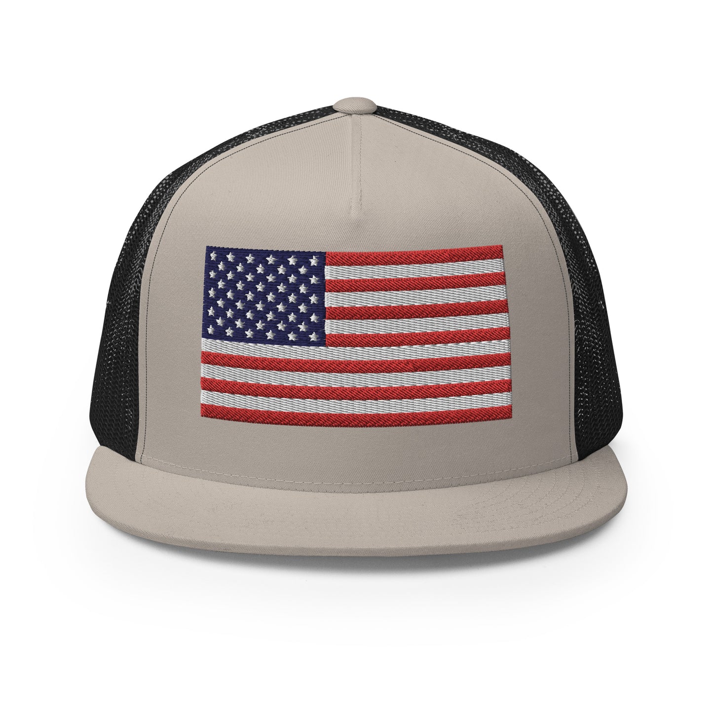 United States USA Flag High 5 Panel A-Frame Snapback Trucker Hat