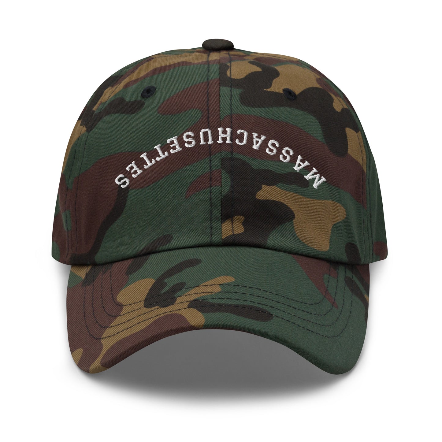 Massachusetts Upside Down Arch Dad Hat