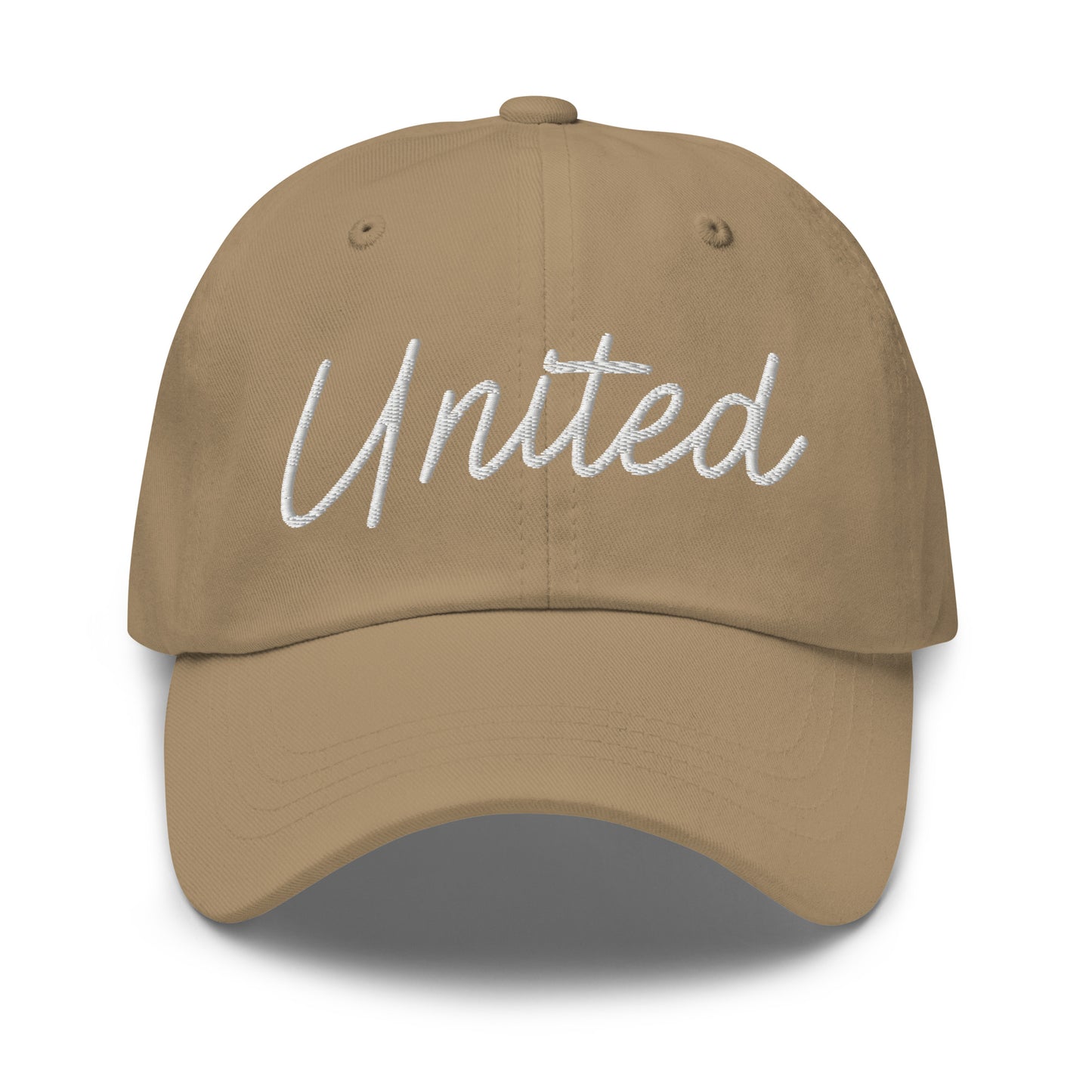 United States USA "United" Retro Script Dad Hat