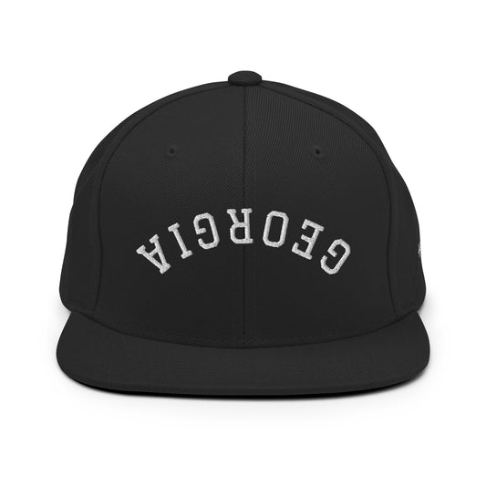 Georgia Upside Down Arch 6 Panel Snapback Hat