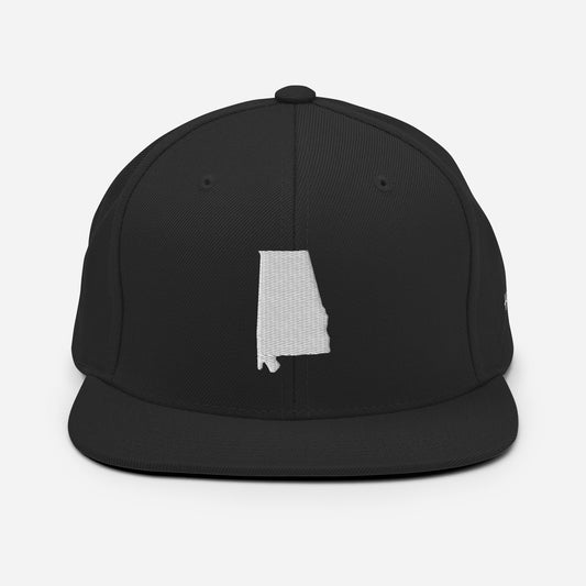 Alabama State Silhouette 6 Panel Snapback Hat