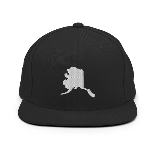 Alaska State Silhouette 6 Panel Snapback Hat