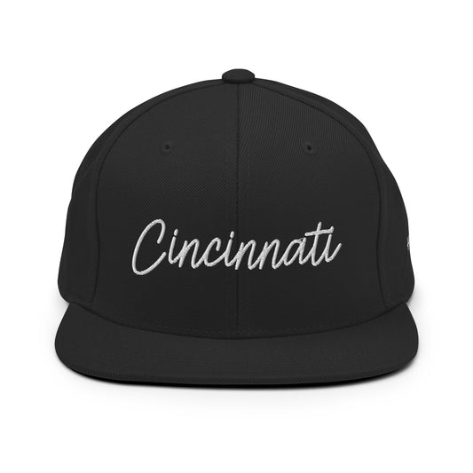 Cincinnati Retro Script 6 Panel Snapback Hat