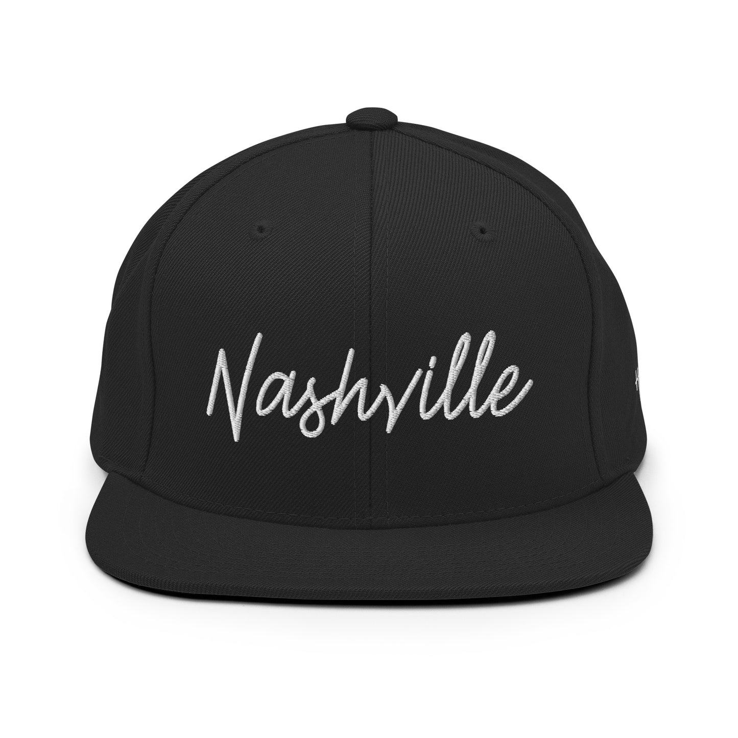 Nashville Retro Script 6 Panel Snapback Hat