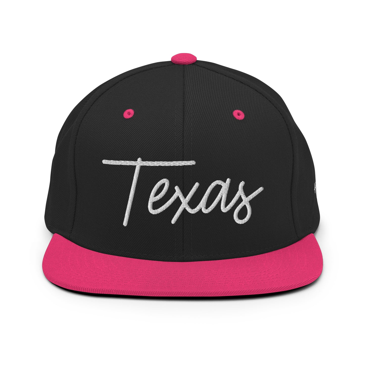 Texas Retro Script 6 Panel Snapback Hat